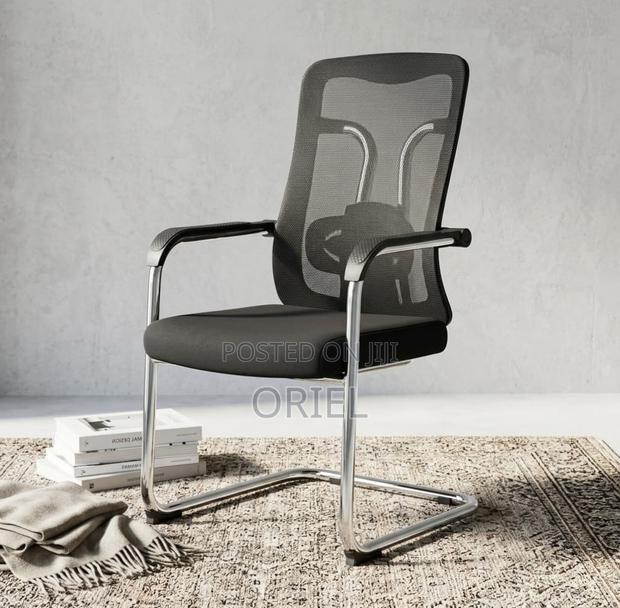 Office Chair : Chrome Sled-Base Office Waiting Chair - thumbnail 4