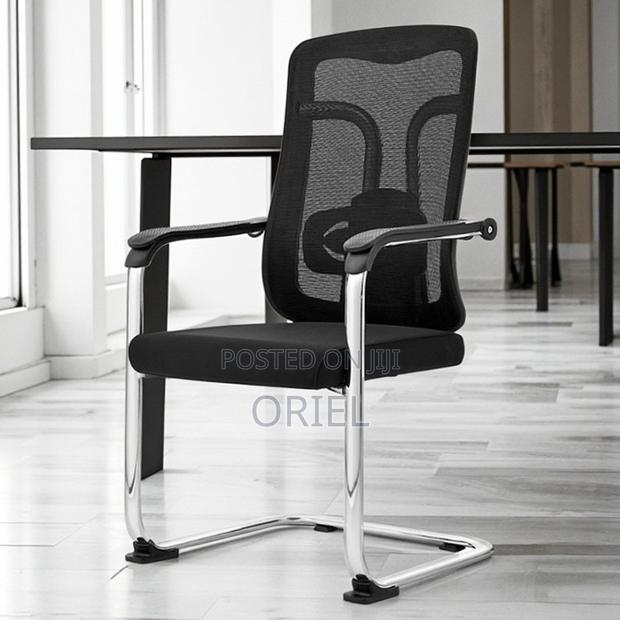 Office Chair : Chrome Sled-Base Office Waiting Chair - thumbnail 7