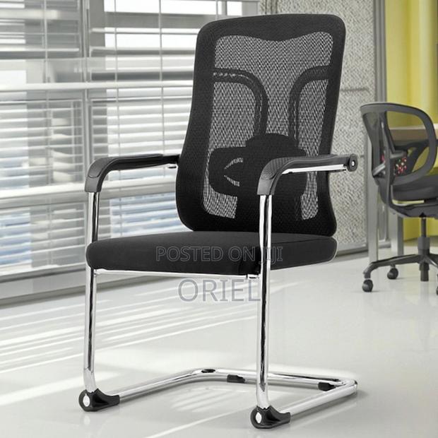 Office Chair : Chrome Sled-Base Office Waiting Chair - thumbnail 8