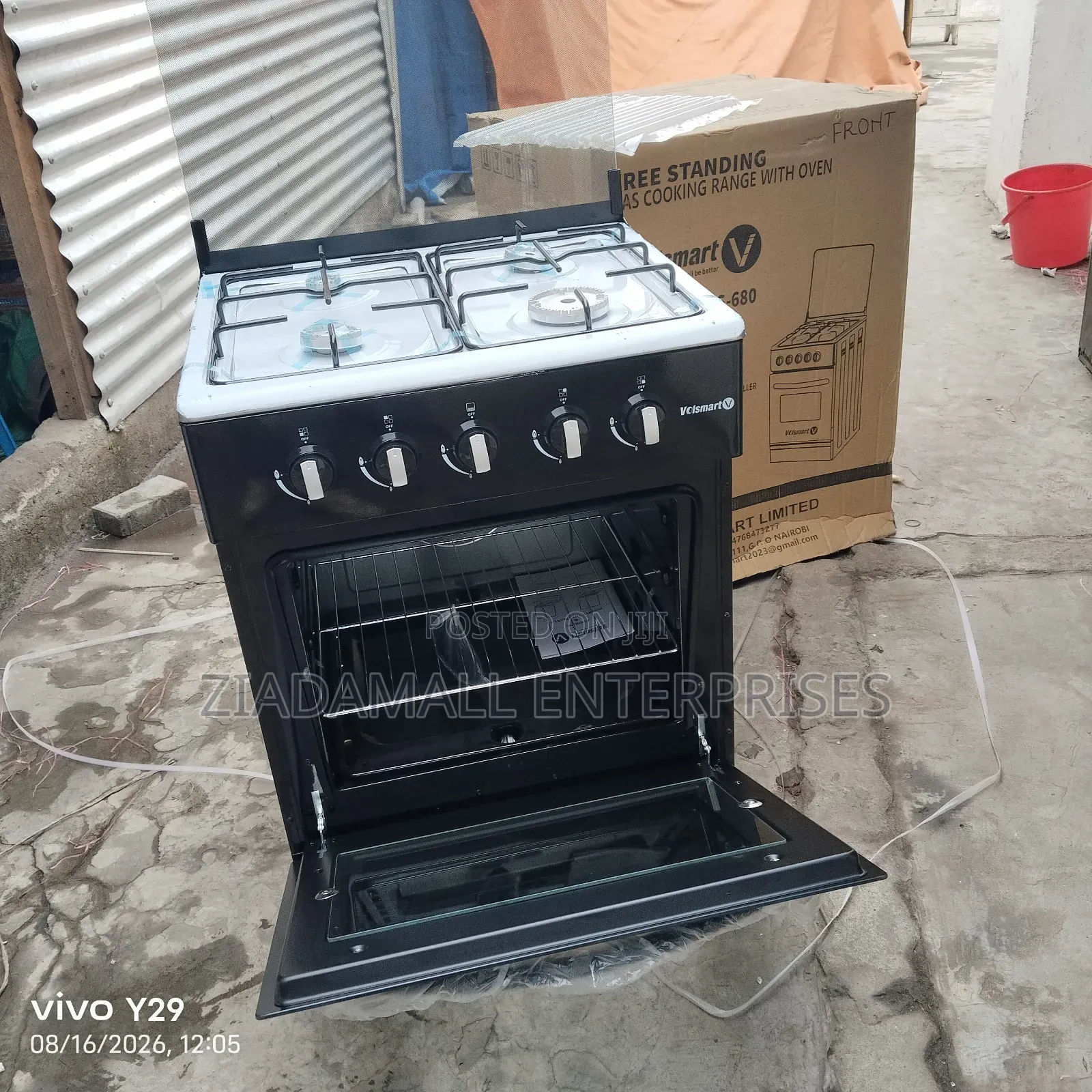 With Oven Grill Ecomax Full Gas Standing Cooker. 4burner
