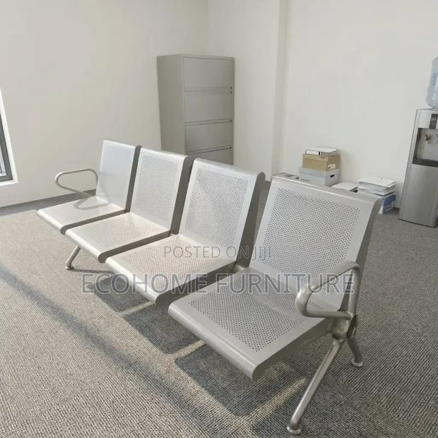 Waiting Bench – 4 Seater Metal Reception Visitor Chair