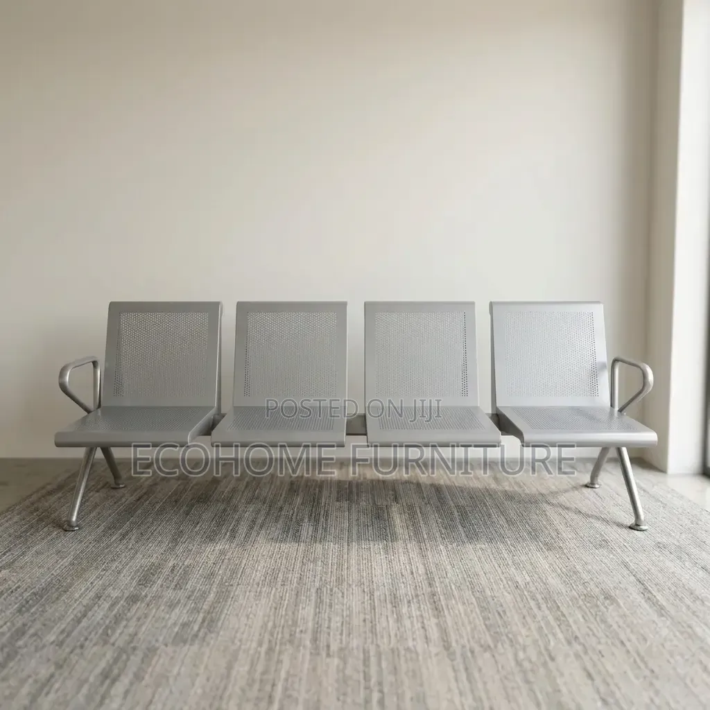 Waiting Bench – 4 Seater Metal Reception Visitor Chair
