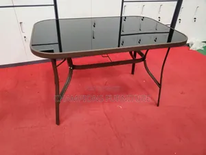 Modern Tempered Glass Outdoor Table