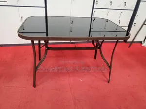 Modern Tempered Glass Outdoor Table
