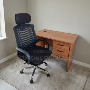 Office Chair and Desk – High Back Mesh Chair With Headrest
