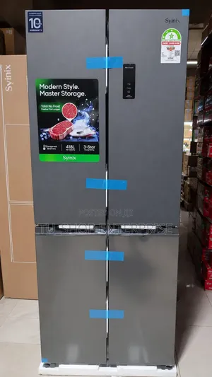 Syinix 421L Glass Four-Door Refrigerator – Modern Style Smart