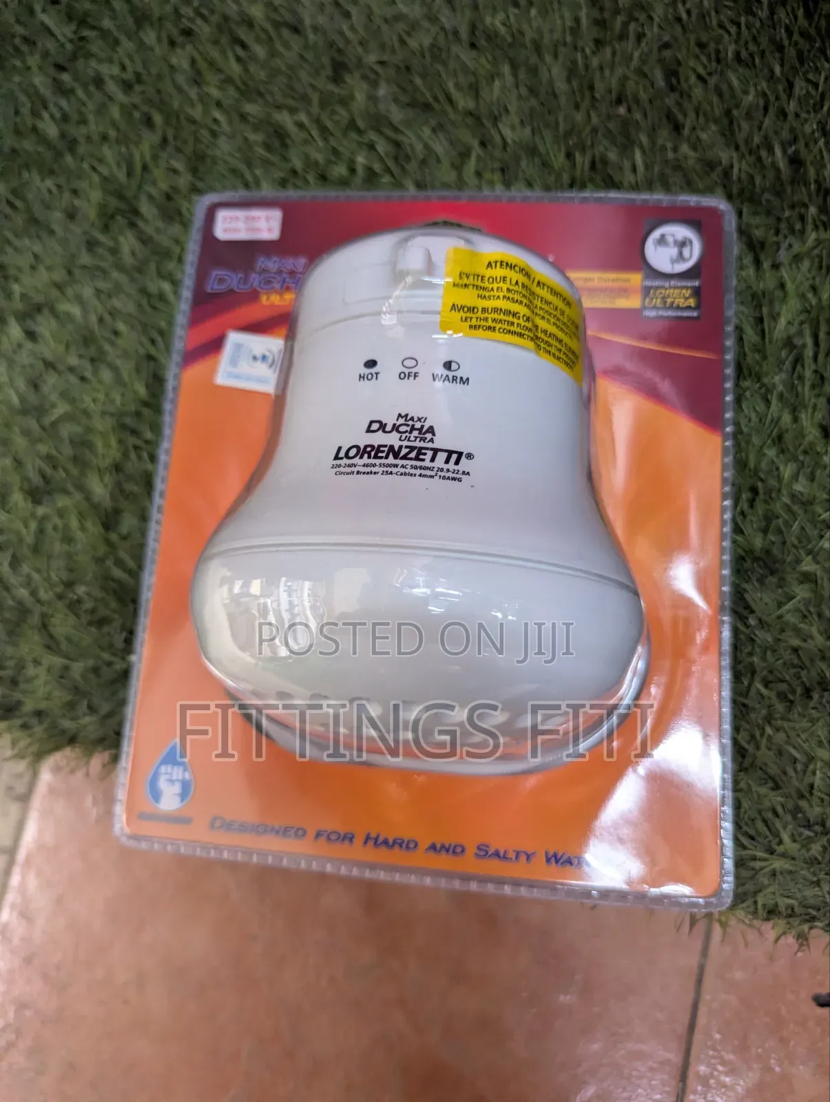 Lorenzetti 4-Temperature Shower Head – Fresh, Hard Salty Water