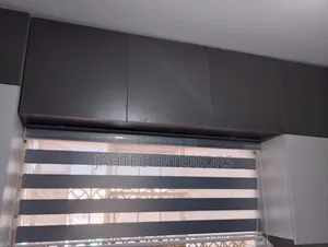 Modern Kitchen Cabinet and Curtains