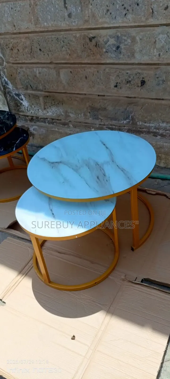 Glass Marble Tables Availlable