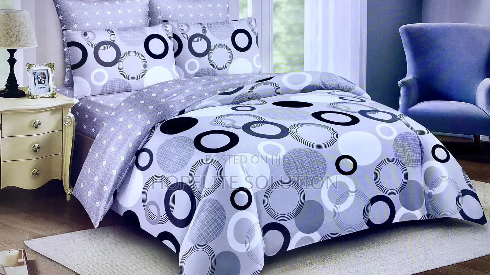 Cotton-Binded Duvet, One Bedsheet and Two Pillowcase
