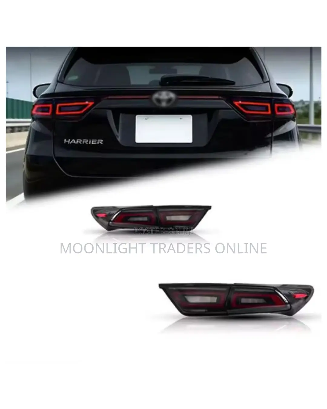 Smoked Toyota Harrier 2014 Aftermarket Tail Lights