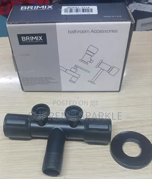 Brimix 271X Matte Black Double Outlet Angle Valve (1/2" Thread Size).