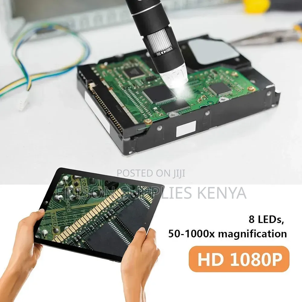 Mini USB Digital Handheld Microscope, 8 LED Wireless Endoscope Camera
