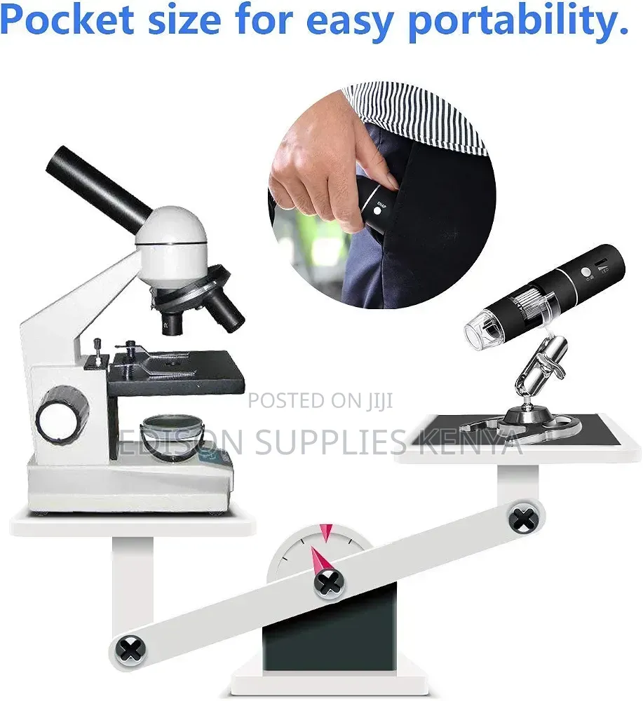 Mini USB Digital Handheld Microscope, 8 LED Wireless Endoscope Camera