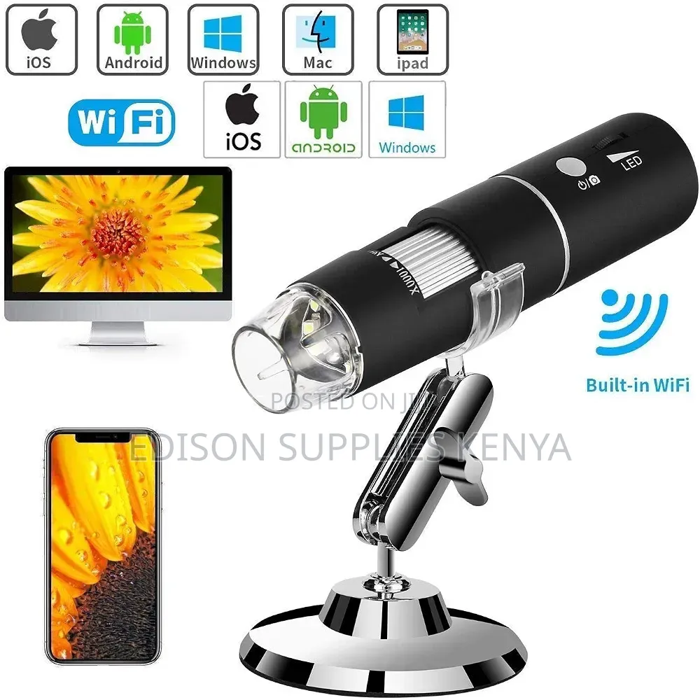Mini USB Digital Handheld Microscope, 8 LED Wireless Endoscope Camera