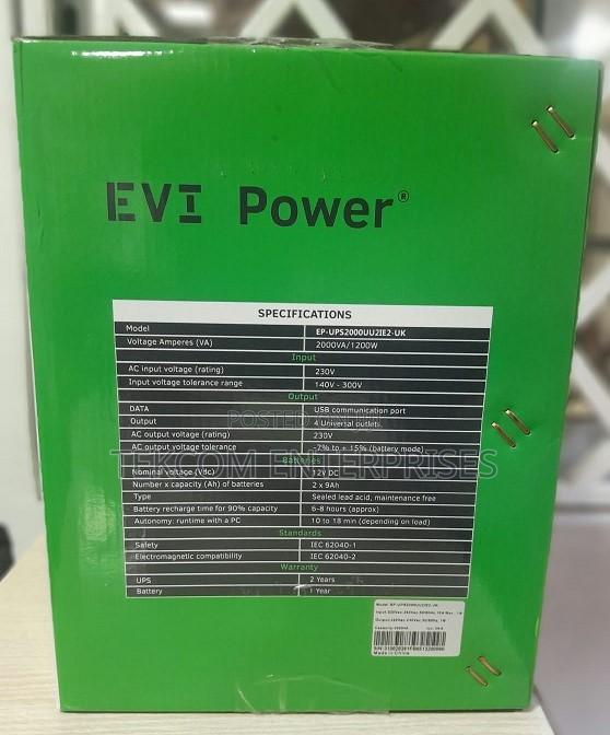 Evi 2000va / 1200w Line Interactive Ups - thumbnail 2
