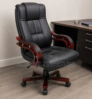 Black Leather High Back Boss Chair