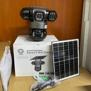 •Solar Powered 4G Triple Lens PTZ Security Camera With Remote Control