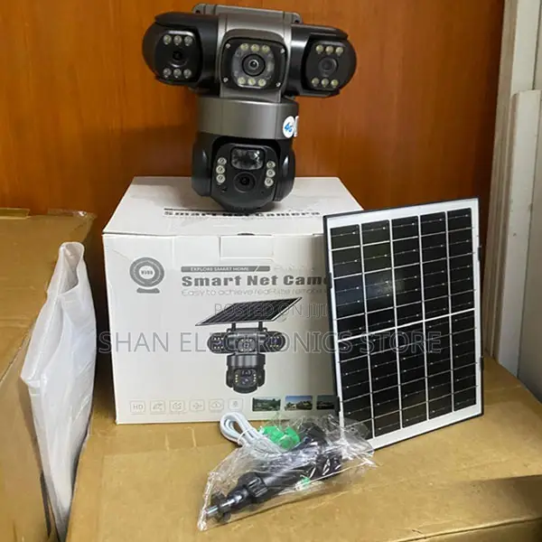 Full-Color IP66 Waterproof Solar 4G Triple Lens PTZ Security Cam