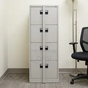 Office Cabinet : 4-Drawers Steel Filing Cabinet With Bar
