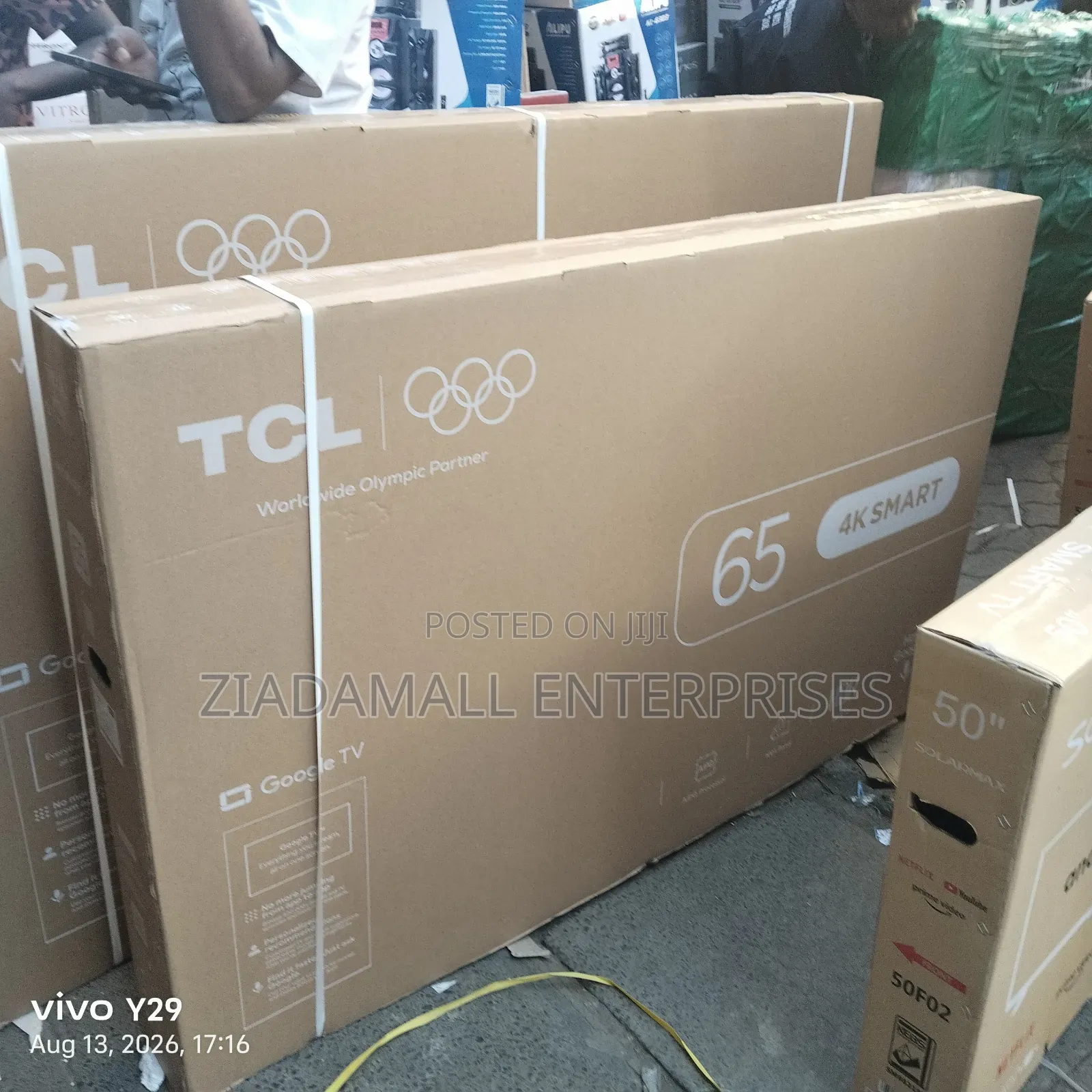 Pay on Delivery+new TCL 65 inches V6D 4K UHD Google TV – Dolby Audio & Smart