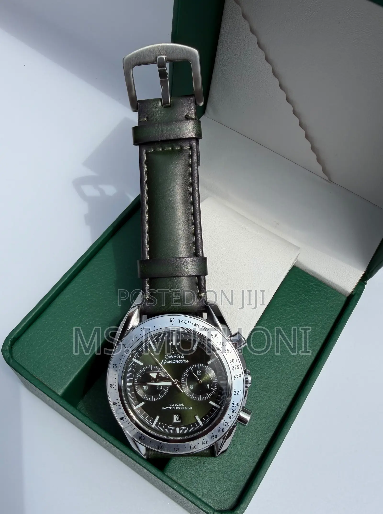 Omega57 Leather Strap With Working Chronographs