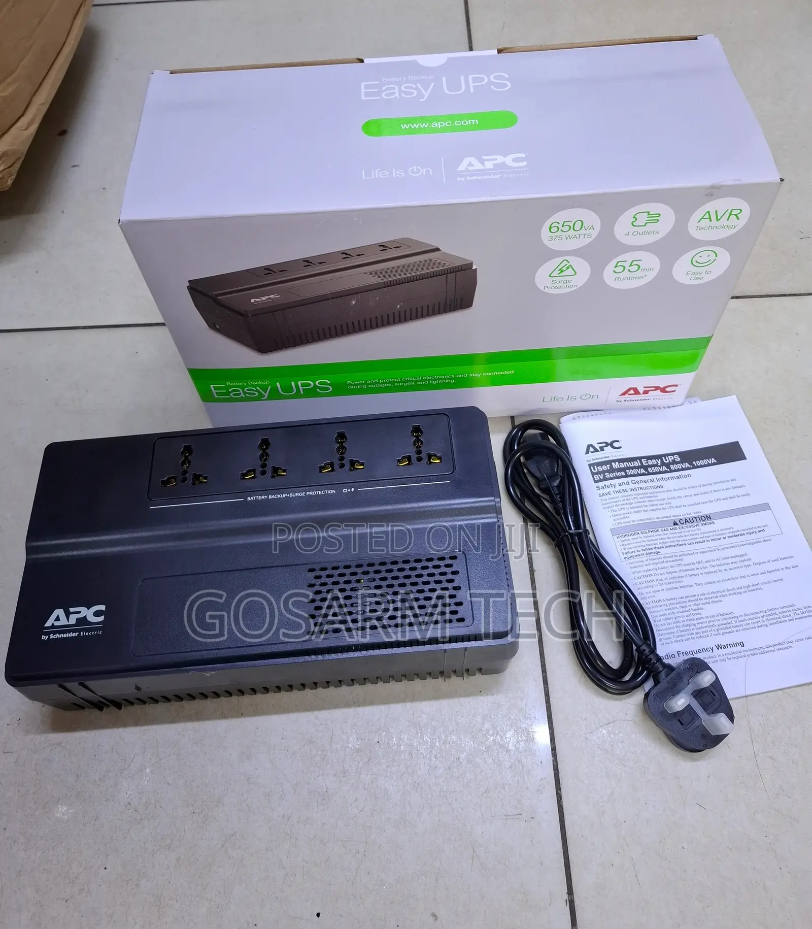APC 650VA Uninterruptible Power Supply –Professionally Maintained UPS