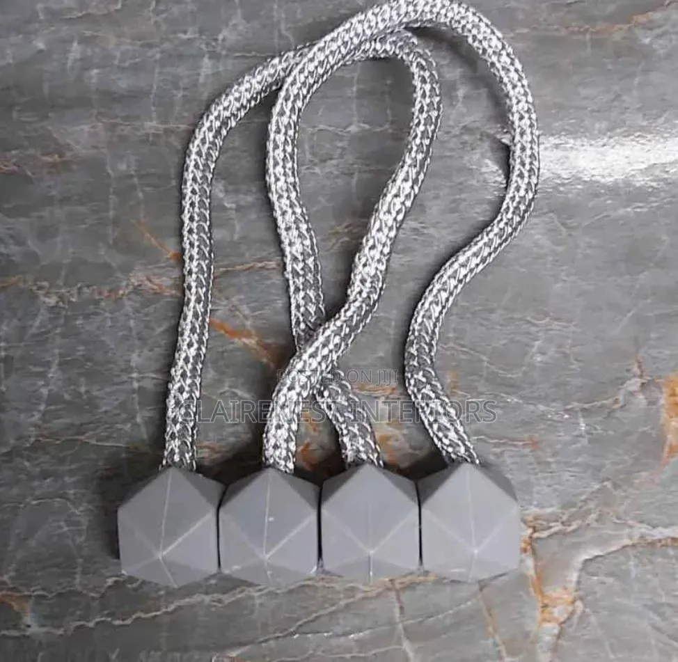 Stylish Magnetic Light Grey and Yellow Tiebacks for Every Room.