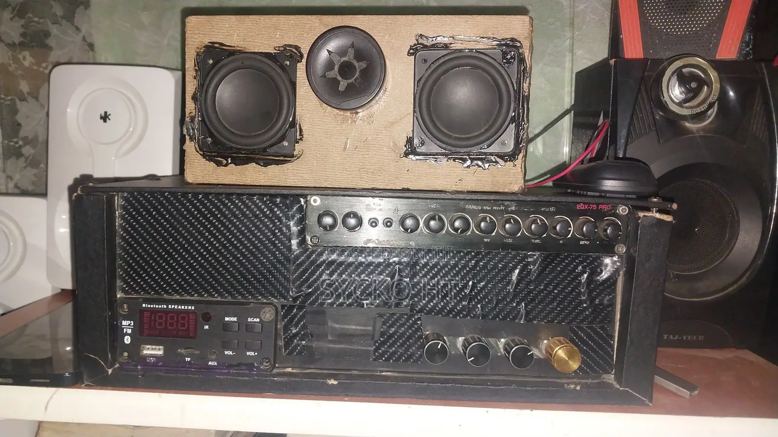 2.1 Amplifier Plus 12inch Pioneers With It's Cabinet