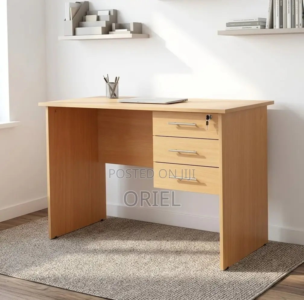 Office Desk : Compact 120CM Study Table With Drawers