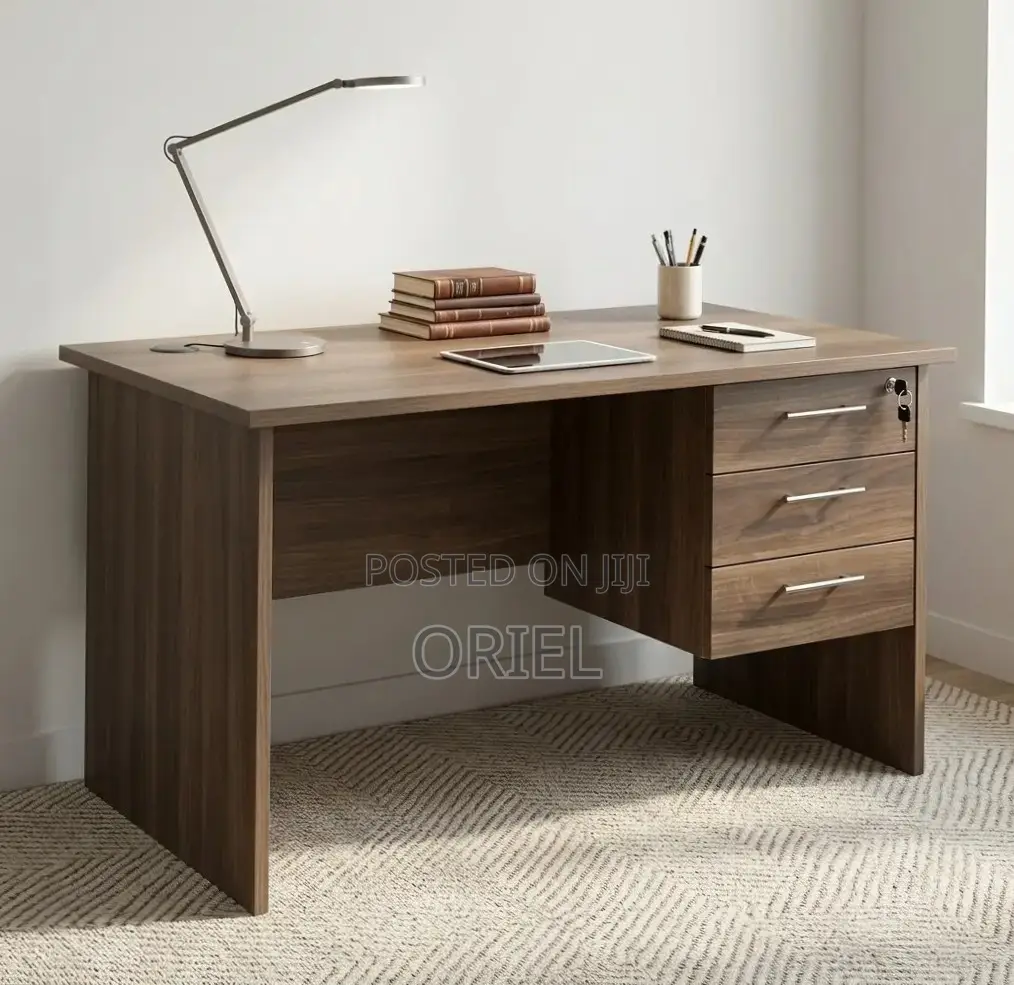 Office Desk : Compact 120CM Study Table With Drawers