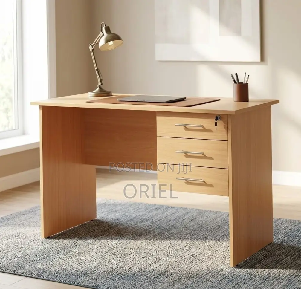 Office Desk : Compact 120CM Study Table With Drawers