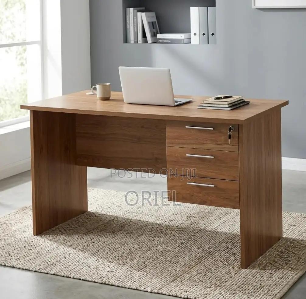 Office Desk : Compact 120CM Study Table With Drawers