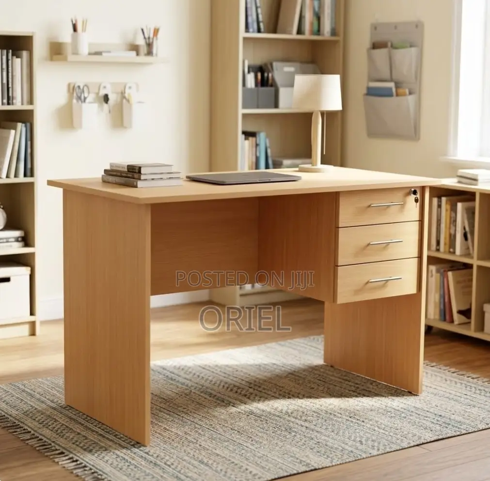 Office Desk : Compact 120CM Study Table With Drawers