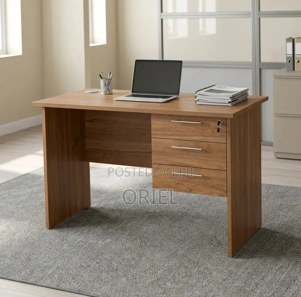 Office Desk : Compact 120CM Study Table With Drawers