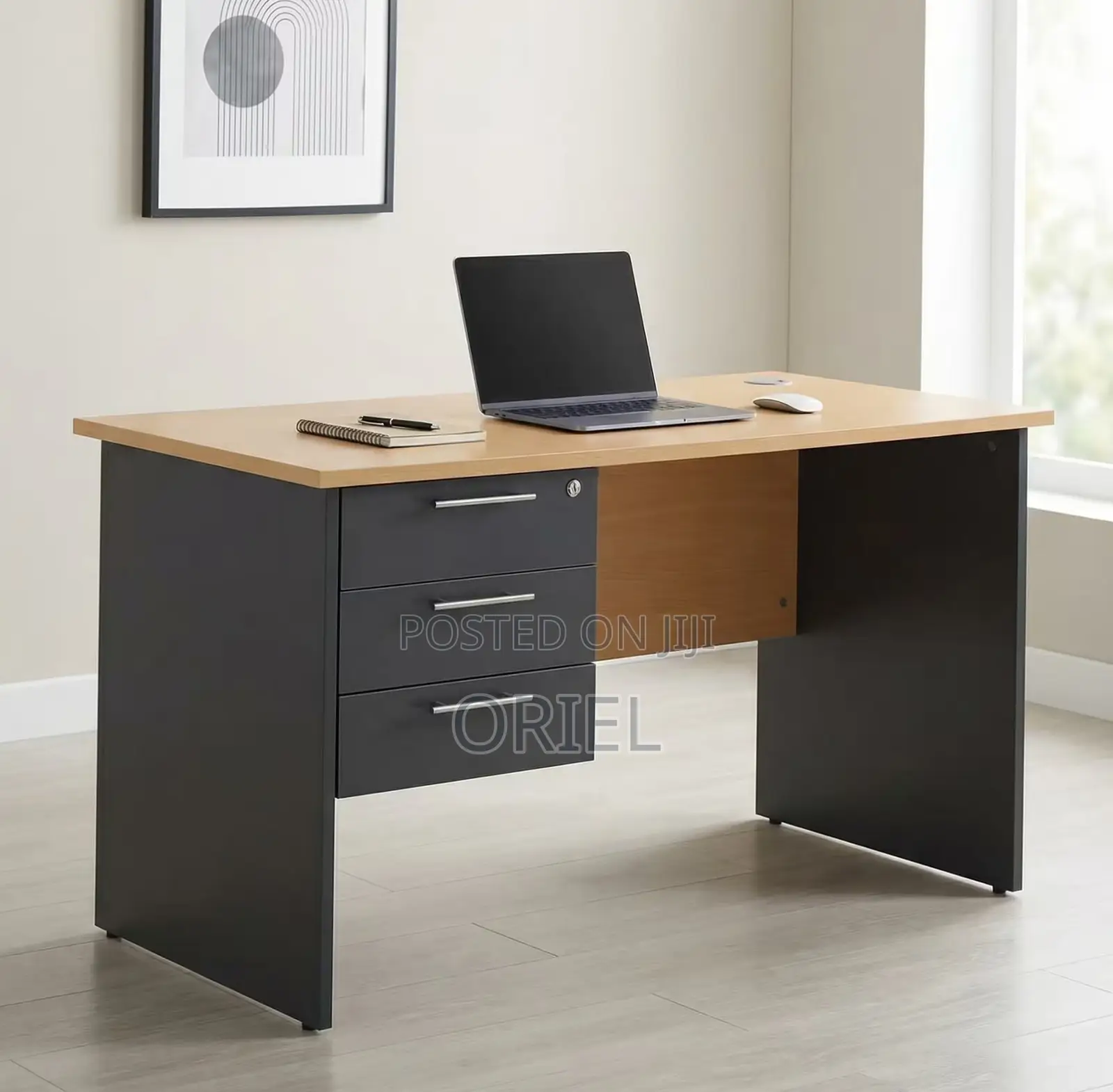 Office Desk : Compact 120CM Study Table With Drawers