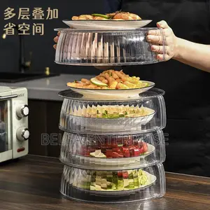 2pcs Transparent Multipurpose Stackable Multi-Layer Food Cover