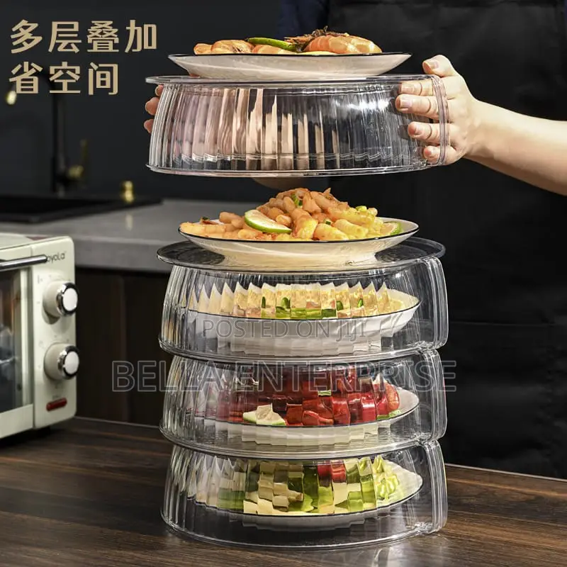 2pcs Transparent Multipurpose Stackable Multi-Layer Food Cover
