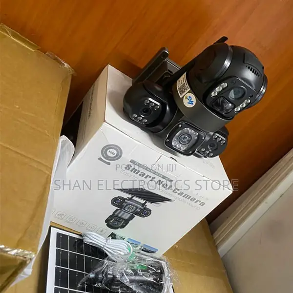 Remote Control Two-Way Audio 360 Degrees 12MP Full HD 4G Triple Lens