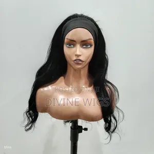 Long/Short Body Wave Head Band Wig
