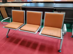 Orange 3-Seater Metro Link Chair