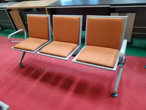 Orange 3-Seater Metro Link Chair