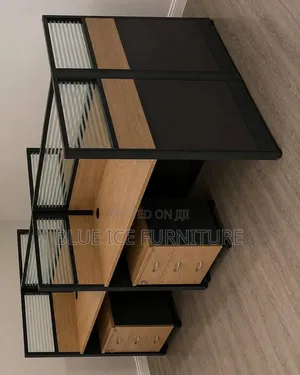 4-Person Office Workstation With Privacy Screens Drawers
