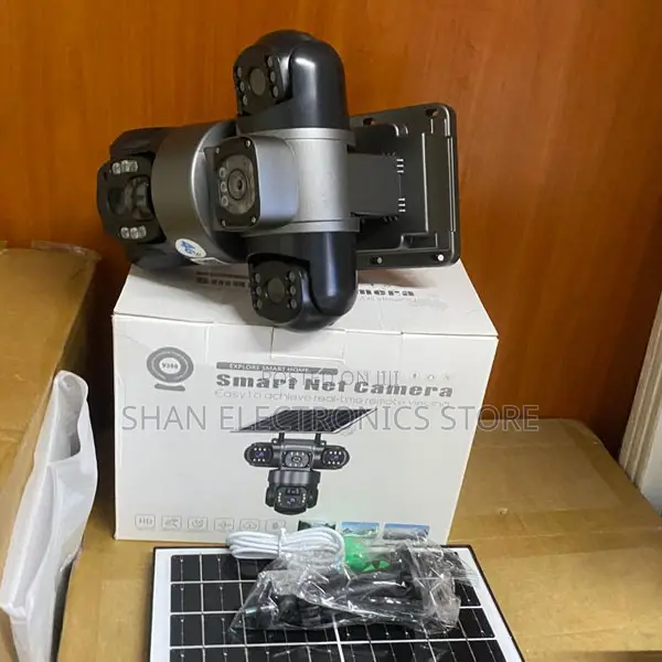 PTZ Rotating Surveillance Outdoor V380 Pro 12MP 4g Solar Triple Lens