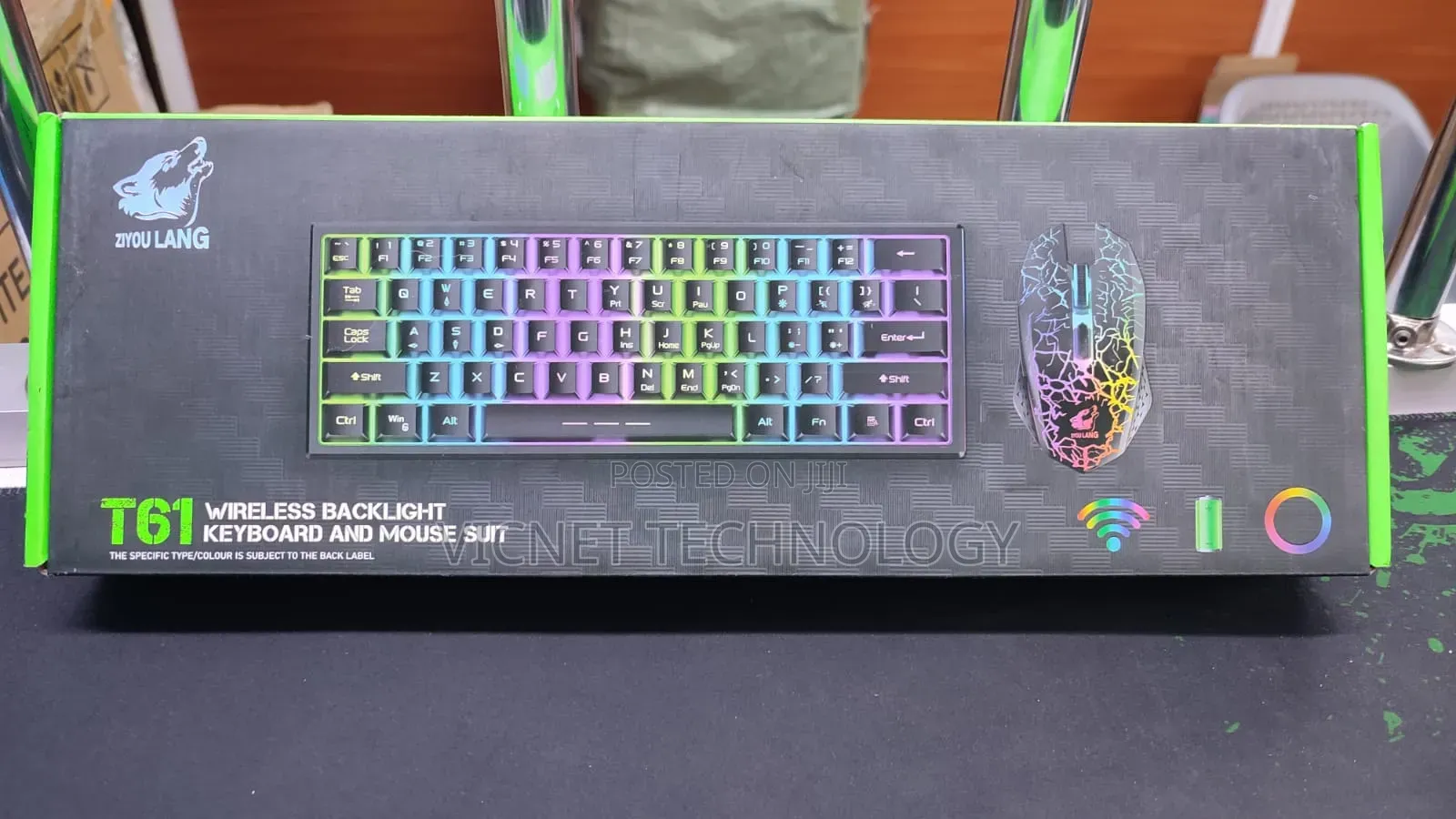 Rechargeable Wireless Gaming Mouse With Mouse With RGB Lights