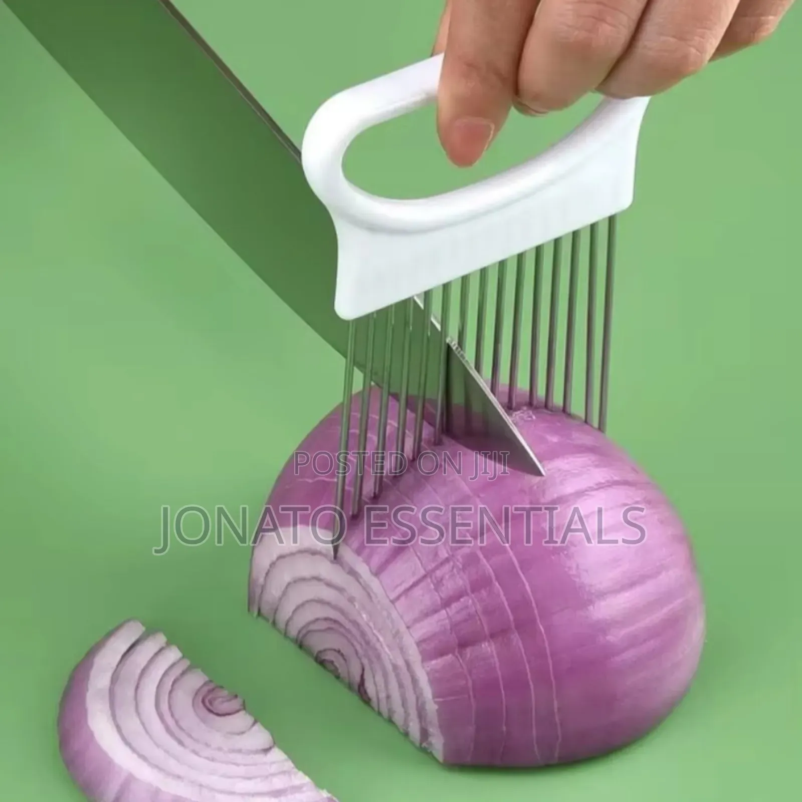 Stainless Steel Onion Slicer Holder and Meat Tenderizer Guide