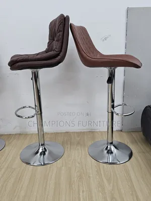 Sierra Adjustable Leather Swivel Barstool