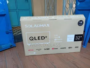 Solarm​ax 32′′ QLED+ Frameless Smart TV – FHD, WiFi, Bluetooth,