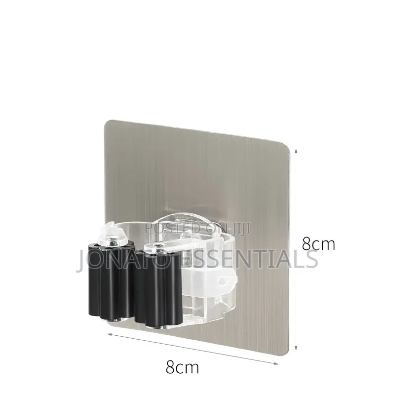 4Pcs Wall Mounted Mop and Broom Holder Clip Organizer
