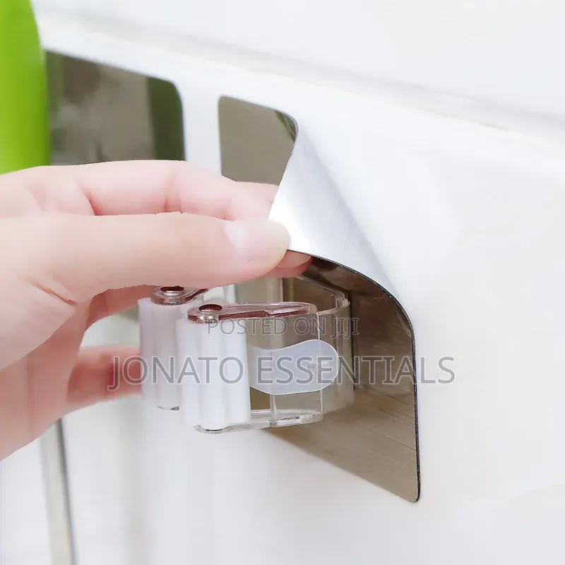 4Pcs Wall Mounted Mop and Broom Holder Clip Organizer